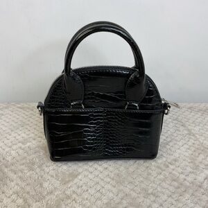 Zara Black Animal Embossed Mini Bag